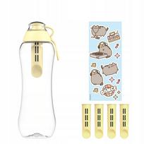 Vandens butelis su filtru Dafi x Pusheen Soft 0,5 l, 5 filtrai, geltonos lipnios etiketės