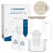 Stiklinis ąsotis Wessper D4 BOROSILICATE MINI, 2 l, su 3 filtrais