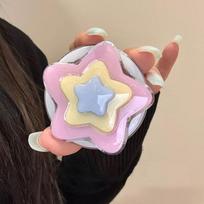 Korean Cute Star For Magsafe Magnetic Phone Holder For Iphone 15 Matte Wireless Charging Case Stand Decoration Gifts For Girls white