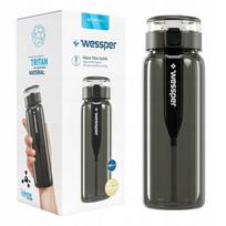 Vandens butelis Wessper Clarti Tritan, 680 ml, pilkas, su filtru