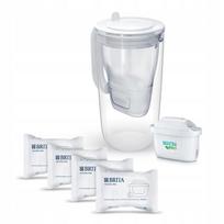 Vandens ąsotis BRITA, stiklinis, pilkas, su 5 Maxtra PRO Pure Performance filtrais