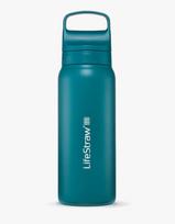 Vandens butelis LifeStraw GO 2.0 su filtru, nerūdijančio plieno, 700 ml, žalsvai mėlynas