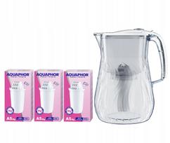Vandens filtravimo ąsotis Aquaphor Orleans 4,2 l, baltas, su 3 A5 Mg filtrais