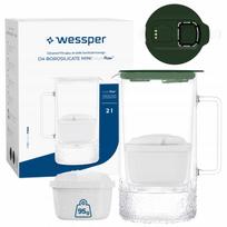 Stiklinis ąsotis Wessper D4 BOROSILICATE MINI 2 l su 2 filtrais