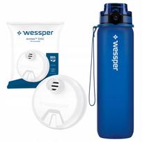 Vandens butelis su filtru Wessper Actitex Tritan 0,5 l, mėlynas