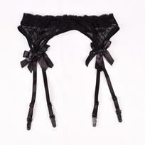 Juodas/Raudonas/Rožinis/Baltas Nėrinių Lanko Kojos Diržas Moterims Seksualūs Skaidrūs Apatiniai Drabužiai Reguliuojamas Petnešų Diržas Šlaunų Ilgio Kojinėms One Size black