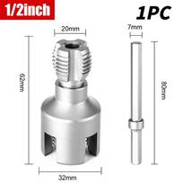 1/2 3/4 inch PPR Water Pipe Internal Thread Opener For PVC Plastic Pipe Thread Tap Hand Electric Drills Hand Tools (as the picture,1 set)