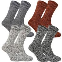 Vyrų aukštos vilnos ir alpakos kojinių rinkinys, 4 poros, 40-43 dydis gray