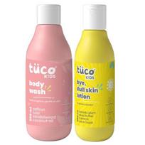 Tuco® Vaikų prausiklis kūnui/dušo želė, Drėkinamasis losjonas nuobodžiai odai | Švelniai valo, ramina ir maitina | Amžius 2-5, 5-10, 10-15 | 500 ml (Pakuotėje 2 vnt) yellow