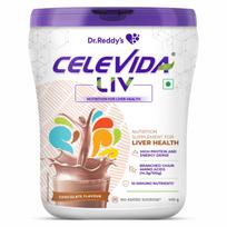 Celevida Liv Chocolate Whey Protein Powder 400g Pack High Protein Liver Support Supplement white