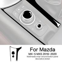 For Mazda MX-5 MX5 2016- Accessories Piano Black Plastic Car Interior Multimedia Surround Button Panel Trim Sticker white