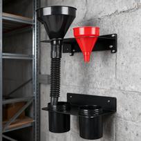 Funnel Holder With Removable Drip Cups Wall Mount Auto Shop Supplies Oil Jug Holder Rack For Coolant Motor Engine Additive China Mainland gray