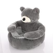 Plush Dog House Bed Winter Warm Bear Hug Semi Enclosed Cat's Nest Detachable And Washable Mat Small Dog Bed Sofa Pet Supplies 46cm pilka spalva