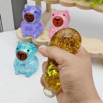 Naujas kapibaros blizgučių dekompresinis žaislas Minkšti blizgučių lipnūs Fidget žaislai Mažo atšokimo dekompresiniai žaislai Tešlos kamuolys Namų dekoras yellow