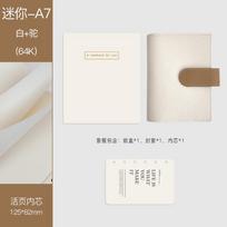 Vintage A7 Binder Notebook, Soft PU Leather Refillable Planner with Color-Blocking Design, Aesthetic Portable Journal
