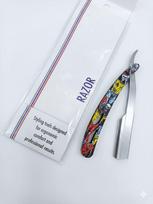 Professional Stainless Steel Straight Razor - Foldable Barber Shaving Razor with Replaceable Blade gray