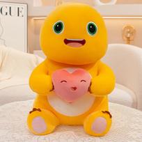Mielas Kawaii Nailong Pliušinis Pieno Drakonas Pliušinis Žaislas Pripildyti Gyvūnai Dinzauras Su Širdimi Rožinė Gėlė Minkštas Pliušinis Žaislas Vaikams Dovana 35cm brown