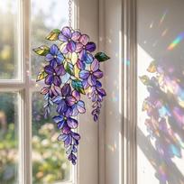 2D Acrylic Wisteria Branch Suncatcher for Window - 1515cm Flower Hanging Decoration One Size