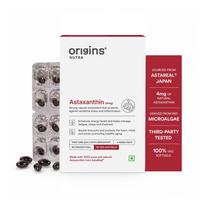 Origins Nutra Astareal® Natural Astaxanthin 4 mg from Japan | Antioxidant for Energy, Immunity & Muscle Recovery | 28 veg. Softgels | GMP Certif