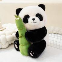 25/35CM Animacinis Pandos pliušinis pagalvės, laikančios bambuką ir medžio kelmus, mielas nacionalinio lobio pandos žaislas Namų dekoracija Gimtadienis 25cm