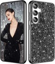 Applicable to Samsung A17 mobile phone case a56 electroplated glitter sequins a34 all-inclusive anti-drop protective case a25 luxury Samsung a17 juoda