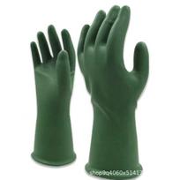 Chemiškai atsparūs butilo gumos pirštinės su nailono pamušalu - Apsaugo nuo stiprių rūgščių, šarmų ir korozijos, skirtos pramoniniam naudojimui. Gas-Proof Gloves black