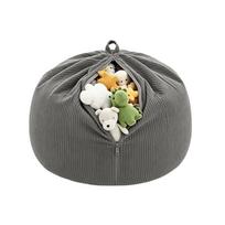 Corduroy Bean Bag Cover Removable Cover Sofa Chair Cover Beanbag Slipcover  Storage for Plush Toys