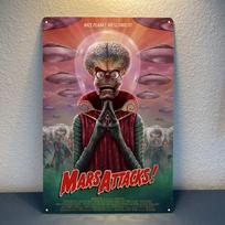 p1Mars Attacks Filmo Metalo Plakatas Skardos Ženklas 20x30cm 20x30cm（7.8x11.8inch） white