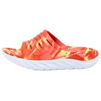 HOKA ONE ONE Ora Recovery Slide Swirl Yellow Pear Fiesta 1126856-YPFS 49 red