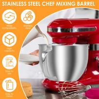 Stainless Steel Mixer Bowl for KitchenAid Artisan&Classic Series 4.5-5 QT Tilt-Head Mixer 5 Quart Mixing Bowl Mixer Attachments silver orange
