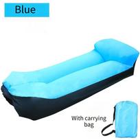 Inflatable Sofa Bed Outdoor Lazy Air Mattress Portable Single Nap Lounge Park Camping Comfortable red