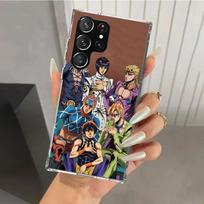 JoJo Bizarre Adventure Golden Wind Phone Case for Samsung Galaxy S25 S24 S23 Ultra S22 S21 Plus S20 FE S10 + S10E S25U Soft Prin Samsung S25 Ultra black