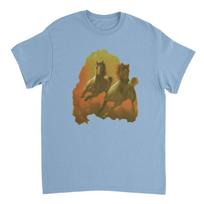 Napoleon Dynamite Movie Tee, Galloping Horses Graphic (Unisex S-XXL) 4XL brown