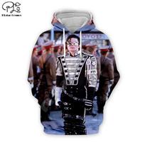 PLstar Cosmos Pop Singer Legend Michael Jackson HipHop NewFashion Tracksuit Streetwear Men/Women 3DPrint Funny Casual Hoodies D1 3XL gray
