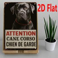 Cane Corso Metal Sign Black Guard Dog Outdoor Wall Decor D Plaque  cm Gift for Dog Lovers 20x30cm（7.8x11.8inch） gray