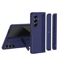 Skirta Samsung Galaxy Z Fold 8 Ultra 7 6 5 4 3 5G dėklas, draugiškas odai, su nuimamu rašiklio laikikliu, stoveliu, smūgiams atsparus kietas dangtelis Galaxy Z Fold3 5G&case with pen  black