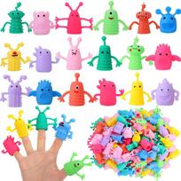 10/20Pcs Cute Monster Finger Topper Toys Plush Rubber Stretchy Fidgeting For Kids Birthday Party Favors Guests Gifts Goodies Filler