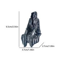Resin Grim Reaper Sculpture Art Decorative Desk Figure Ornaments Mysterious Man Sitting For Home Desktop Decoration S black