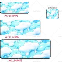Large Like clouds Blue  White Strata Liquid Mouse Pad AntiSlip Rubber Gaming MousePad Suitable for Office Gamer Long Desk Mat 800x300x2mm white