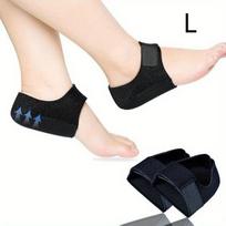 Plantar Fasciitis Heel Spur Foot Support With U-Shaped Silicone Gel Heel Cups For Heel Pain Relief Insoles For Man Woman Walking L mėlyna