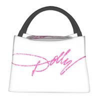 Dolly Parton Pink Sparkle Insulated Lunch Bag for Women Children Portable Food Boxes Thermal Lunch Box Tote One Size pink