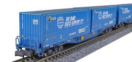 Kato N Gauge Koki 105  Ecoliner  Container Freight Train 10-Car Set 10-1983, Detailed Plastic Body Parts