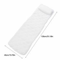 Full Body Bathtub Pillow Soft Comfortable Neck Back Support Slip Resistant Bath Tub Pillow Mat for Home Hotel white