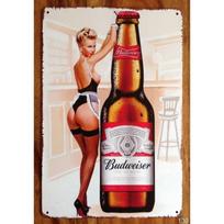 Retro metaliniai paveikslai, baldai, svetainės dekoracija 20x30cm beige