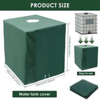 Tank Cover Abrasion Resistant Container Covering 1000l Tote Sunshade For Protective Against Strong Winds Rain Well Garden Patio