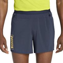 Hoka One One SG Trail Four-Way Stretch Moisture-Wicking Color-Block Elastic Sports Shorts Men shorts 1117010-OSP S yellow