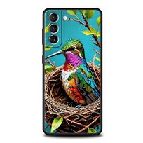 Kolibriuko dėklas telefonui Samsung Galaxy S26 Ultra S25 Plus S24 FE S23 S22 5G S21 S20 Juodas Minkštas Samsung S25Ultra black