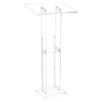 Podium Stand 50 in Portable Acrylic Lectern Storage Wide Reading Surface