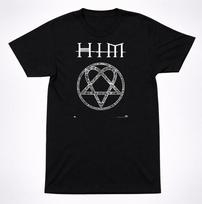 HIM Heartagram Symbol T Shirt Black Gothic Love Metal Band Tee Unisex 5XL įvairiaspalvis