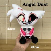 Latest 23Cm Cosplay Animation Hazbin 3V Vox And Dust Ad Angel Plush Toy Anime Hotel Stuffed Plushie Doll Throw Pillow Sofa Decor As the picture shows white
